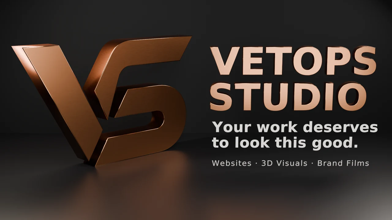 The approved copper VetOps Studio VS monogram